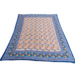 Double Bed Jaipuri Quilt / Razai Hand Block Printing Floral Design Size 90*108